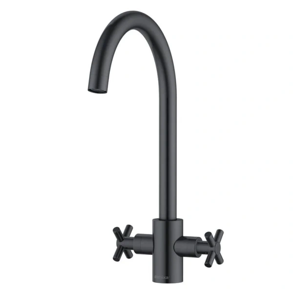 Смеситель для кухни Damixa Neo Classic графит 270000000 (детальная фотография), высокие, недорогие, округлая форма