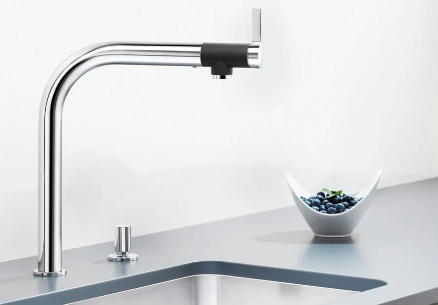 Смеситель для кухни, хром, Blanco Vonda 518434 (детальная фотография), современные, hi-tech