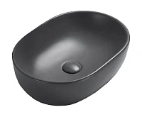 Раковина Timo Kulo 60 см черная матовая, накладная