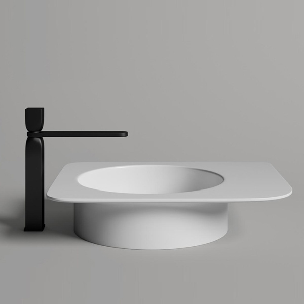 Раковина Salini Ninfea 02 54 см белая матовая 110521M (детальная фотография), белые