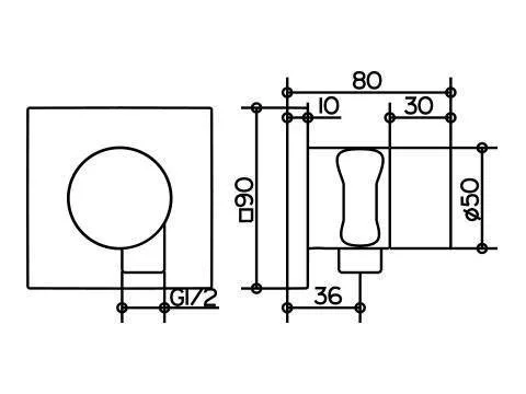 Переключатель на 2 потребителя Keuco IXMO 59556 010202 (детальная фотография), в наличии, по запросу