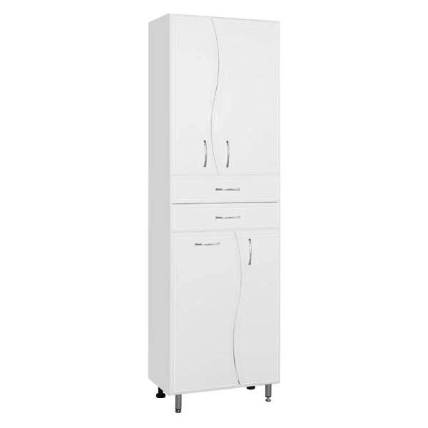 Шкаф-пенал напольный Style Line Волна 60 см белый ЛС-000010047 (детальная фотография)