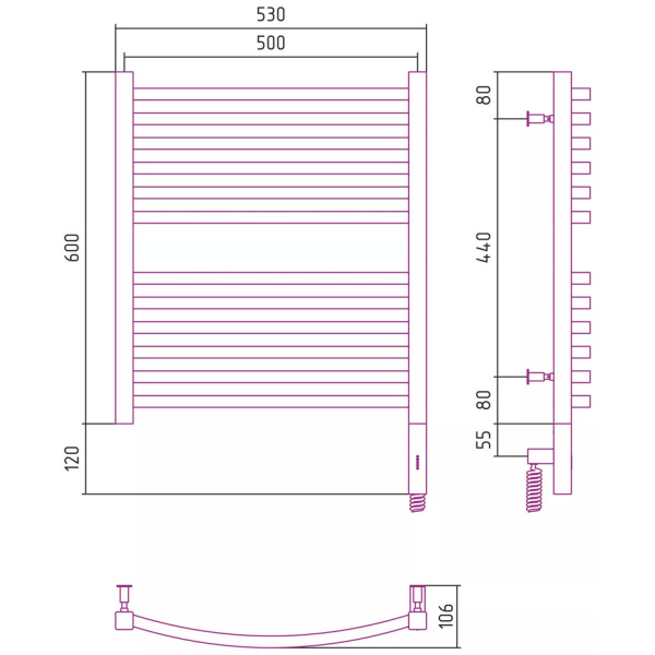 Схема (детальная фотография), хром