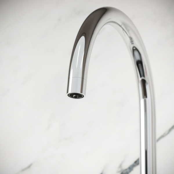 Смеситель для питьевой воды Sancos Taper хром SC4012CH (детальная фотография), с поворотным изливом, с длинным изливом