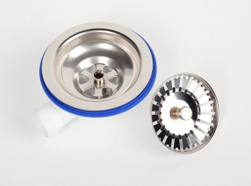 Сифон для раковины IDDIS Kitchen с переливом и отводом S21UPS0i84 (детальная фотография), для моек