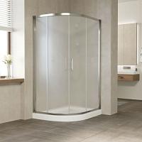 Душевой уголок профиль глянцевый хром стекло сатин Vegas-glass