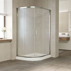 Душевой уголок профиль глянцевый хром стекло сатин Vegas-glass