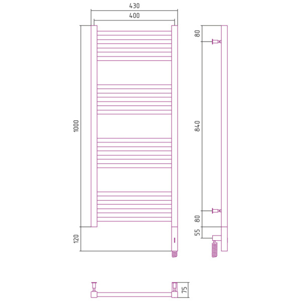 Схема (детальная фотография), лесенка, вертикальные