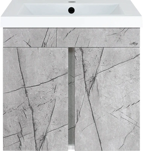 Тумба под раковину подвесная Misty Торос 55 см мрамор античный - фото 2