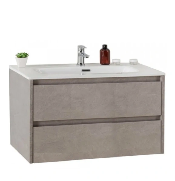 Тумба под раковину подвесная BelBagno Kraft 100 см cemento grigio KRAFT-1000-2C-SO-CG (детальная фотография)