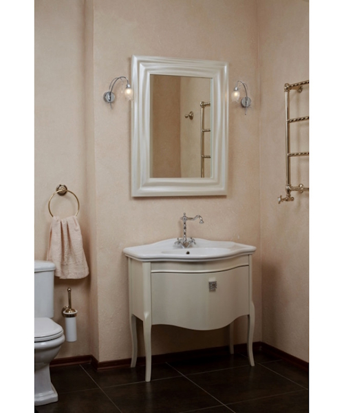 Зеркало, цвет рамы перламутр бежевый глянец, La Beaute Holly SHO76100LMBL (детальная фотография), по запросу