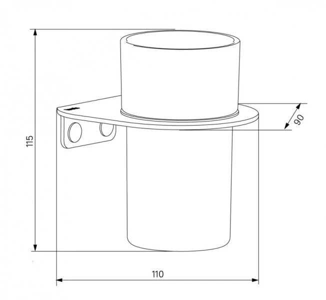 Стакан для ванной IDDIS Noa черный матовый NOABLG0i45 (детальная фотография), современные, hi-tech