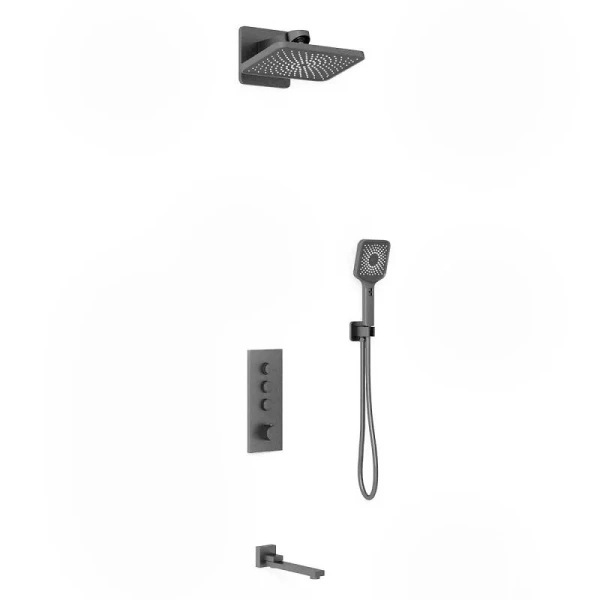 Душевой комплект Vincea вороненая сталь VSFW-433TI4GM (детальная фотография)