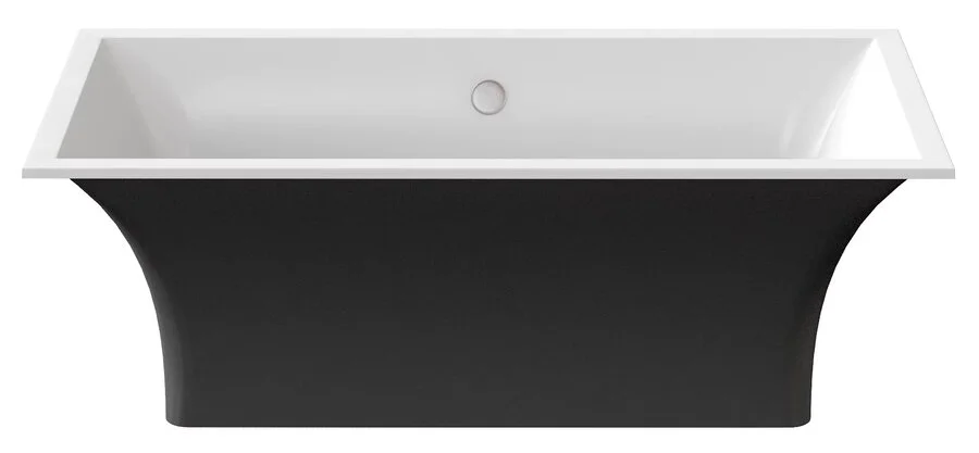 Ванна из искусственного камня Good Door Мадрид 170 x 80 см, пристенная, черный, ВА00008 (детальная фотография)