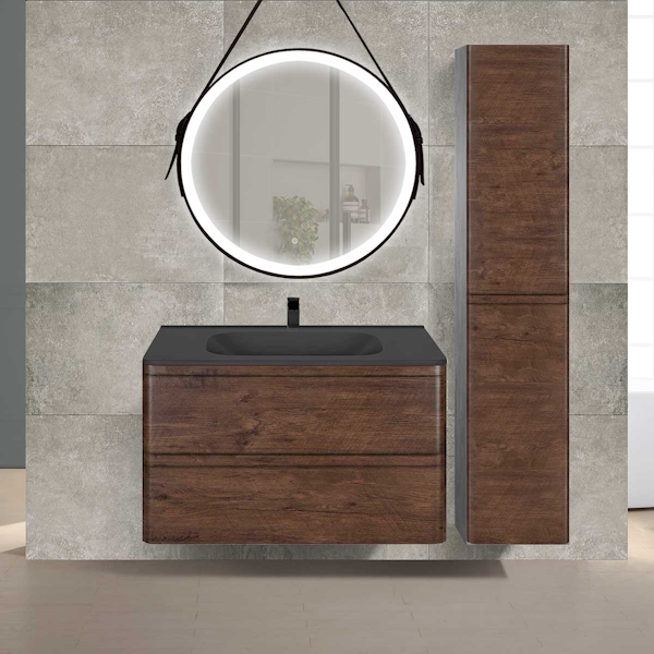 Тумба под раковину подвесная Vincea Vico 79 см R.Wood VMC-2V800RW (детальная фотография), современная, hi-tech, лофт