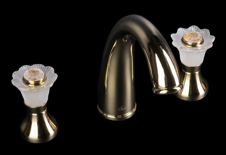 Смеситель для раковины Boheme Camelia золото 297-Camelia (детальная фотография)