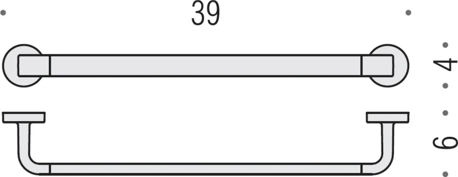 Полотенцедержатель Colombo Nordic хром B5209 (детальная фотография), хром