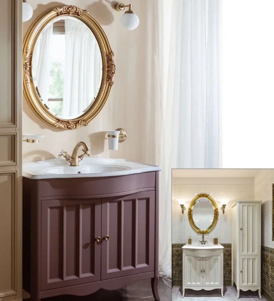 Тумба под раковину напольная Caprigo Marsel 60 см шоколад 33810-TP809 (детальная фотография), классика, ретро