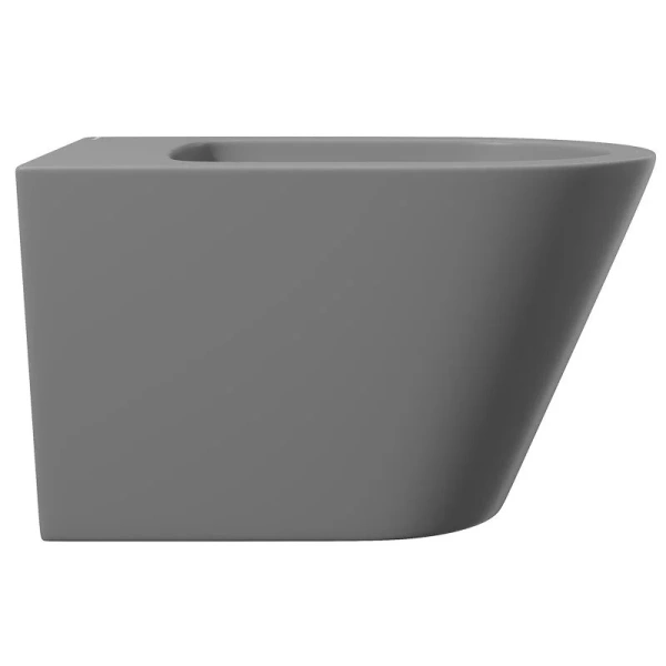 Биде подвесное Aqueduto CONE серое матовое CON0330 (детальная фотография), круглой формы