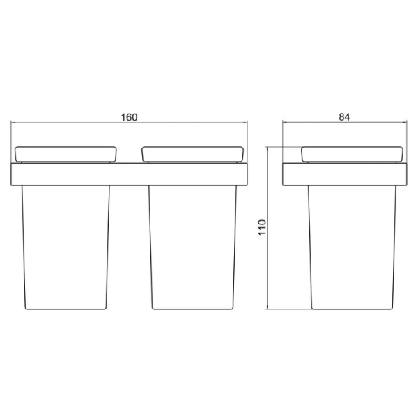 Стакан для ванной Timo Petruma хром 15234/00 (детальная фотография), современные, hi-tech