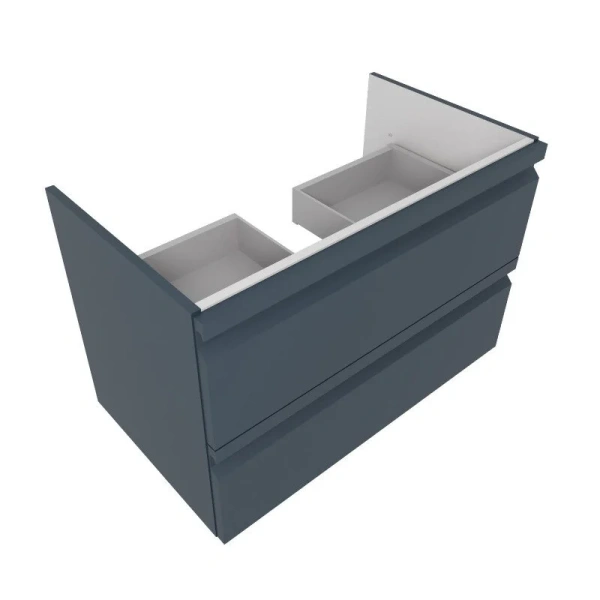 Тумба с раковиной подвесная Акватек Вега 80 см серый матовый AQ77080-MG (детальная фотография), подвесная, пристенная