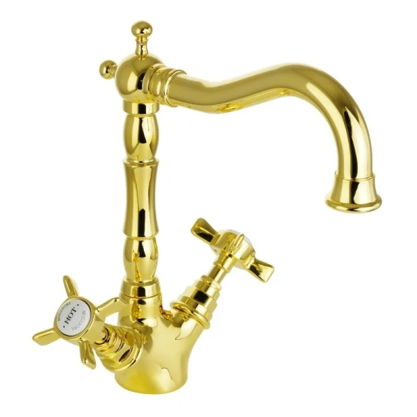 Смеситель для раковины Migliore Princeton золото 19379 (детальная фотография)
