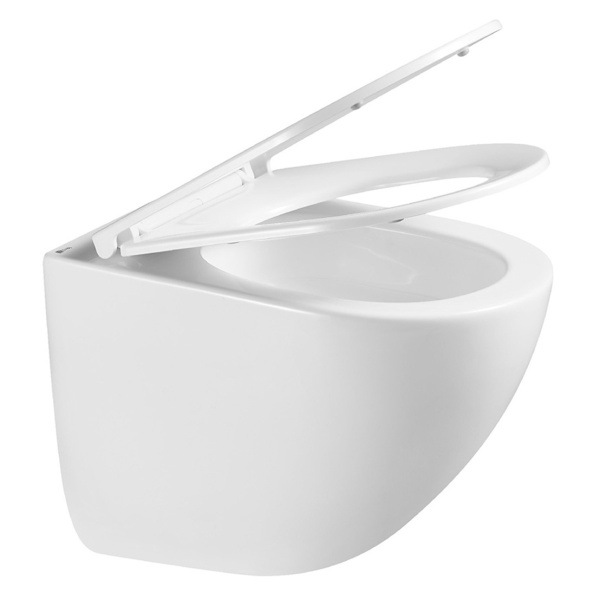 Унитаз подвесной Lemark Glazer безободковый белый 9614003 (детальная фотография), подвесные, встраиваемые