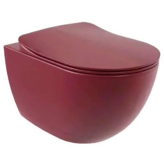 Унитаз подвесной Creavit Free берри FE322-11BR00E-0000 (детальная фотография)