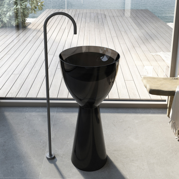 Раковина Abber Kristall AT2703 45 см отдельностоящая (детальная фотография), современные, hi-tech