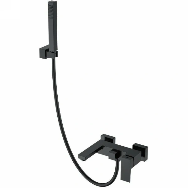 Смеситель для ванны Boheme Qubic черный матовый 473-B (детальная фотография)