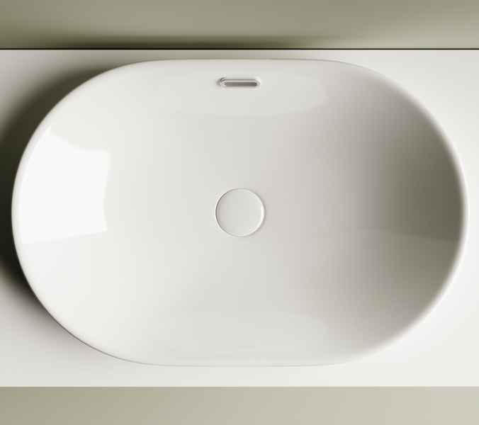 Раковина Ceramica Nova Element 60 см встраиваемая сверху CN5020 (детальная фотография), белые