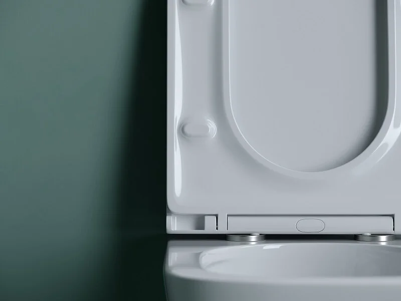 Унитаз подвесной Ceramica Nova Union белый CN4009T (детальная фотография), безободковые, сиденье с микролифтом 