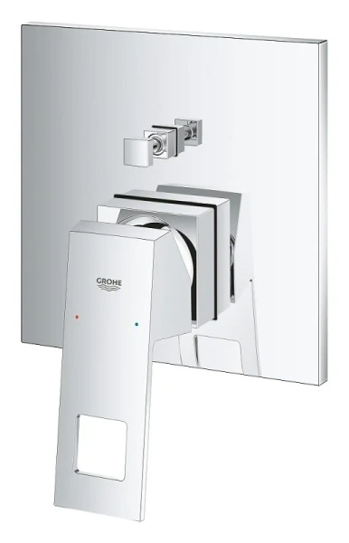 Смеситель для ванны встраиваемый Grohe Eurocube 24062000 (детальная фотография), скрытого монтажа, встраиваемые в стену