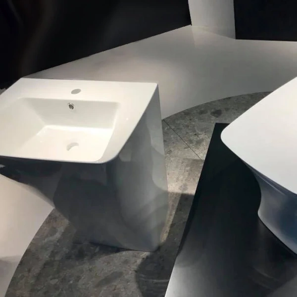 Раковина напольная Azzurra Hera 63 см белая HELF06343T0MBI*1 (детальная фотография), керамические