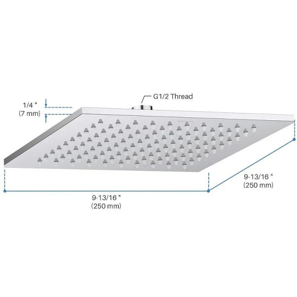 Верхний душ Акватек хром AQ2076CR (детальная фотография), верхние души index_1