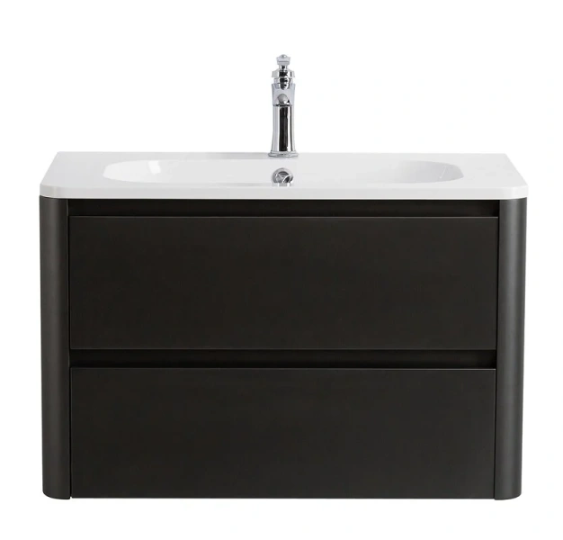 Тумба под раковину подвесная Cezares Relax 80 см оружейная сталь RELAX-800-2C-SO-GM (детальная фотография)