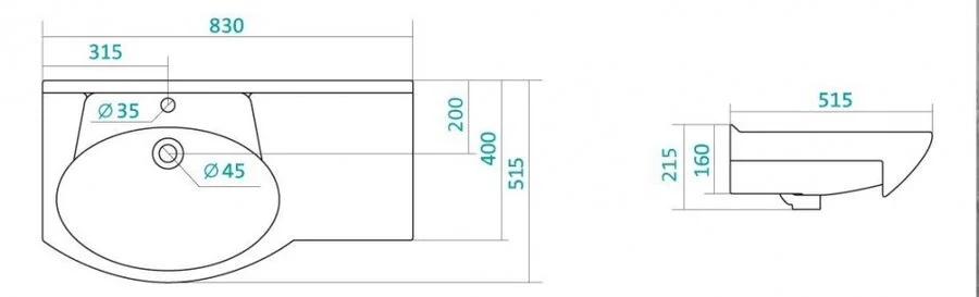 Тумба под раковину подвесная Акватон Инди 80 см белая глянцевая 1A188401ND010 (детальная фотография), в наличии