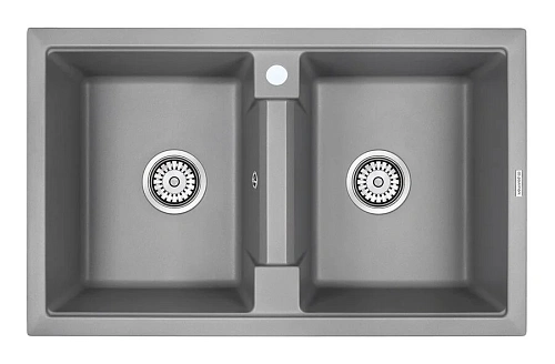 Мойка для кухни Paulmark Zwilling 81 см серый металлик - фото 7