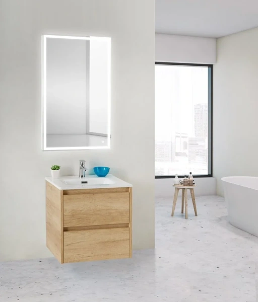 Тумба под раковину подвесная BelBagno Kraft 60 см rovere nebrasca nature KRAFT 39-600/390-2C-SO-RNN (детальная фотография), подвесная, пристенная
