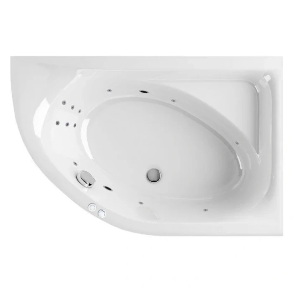 Ванна гидромассажная Excellent Aquarella Line 170 x 110 см, правая, белый/хром, WAEX.ARP17.LINE.CR (детальная фотография)
