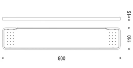 Полочка для ванной Colombo Time стеклянная W4216 (детальная фотография), современные, hi-tech