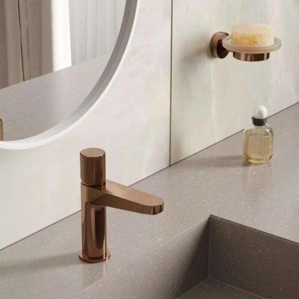 Смеситель для раковины WasserKRAFT Paar розовое золото 8803 (детальная фотография), современные, hi-tech