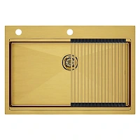 Мойка для кухни Paulmark Vast-Pro 75 см брашированное золото