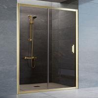Душевая дверь профиль золотой стекло бронза Vegas-glass