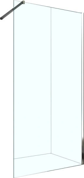 Душевая перегородка Berges Sky 110 см прозрачное стекло, профиль хром 064004 (детальная фотография), современные, hi-tech