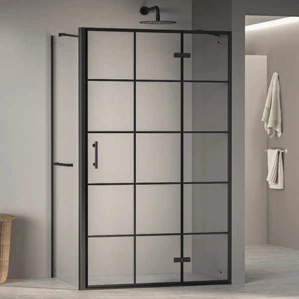 Душевой уголок RGW Passage PA-77-1B R 120х100 см профиль черный, стекло прозрачное 410877120-084R (детальная фотография)