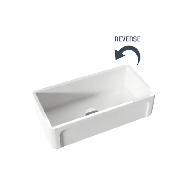 Мойка для кухни Kerasan Hannah 90 см белая 542201 (детальная фотография)