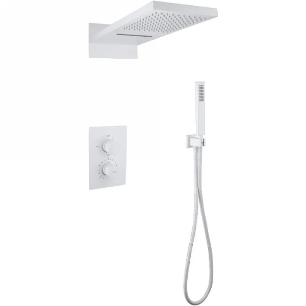 Душевой комплект Abber Wasser Kreis белый матовый AF8052W (детальная фотография)