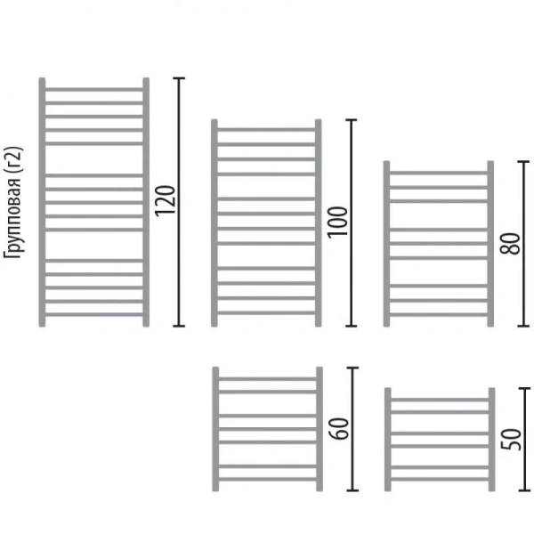 Полотенцесушитель водяной Ника Classic 80x40 см хром ЛП Г2 ВП 80/40 (детальная фотография), современные, hi-tech