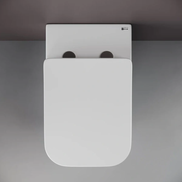 Унитаз напольный Ceramica Nova Cubic безободковый с крышкой CN1809 (детальная фотография), современные, hi-tech, прямоугольные